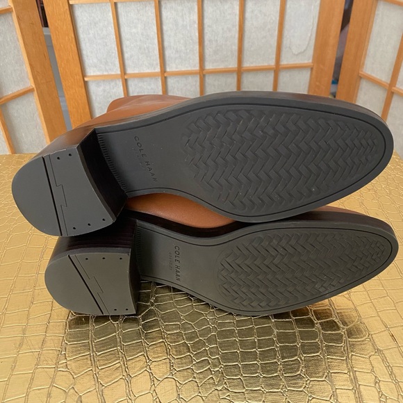 Cole Haan Winne Leather Grand Waterproof Ankle Bootie British Tan SZ 7 - Picture 7 of 11